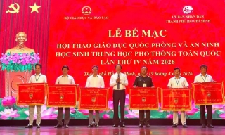 Bắc Ninh giành giải Ba hội thao giáo dục quốc phòng và an ninh học sinh trung học phổ thông toàn quốc